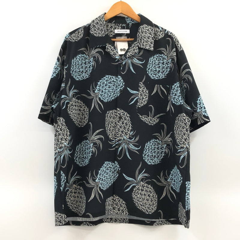 【中古品】【メンズ】 FREAK'S STORE フリークスストア ALOHA SHIRT 10-06-2489-01556 総柄 アロハシャツ カジュアルシャツ 半袖シャツ トップス 142-260823-hn-01-fur サイズ：L カラー：ブラック 万代Net店