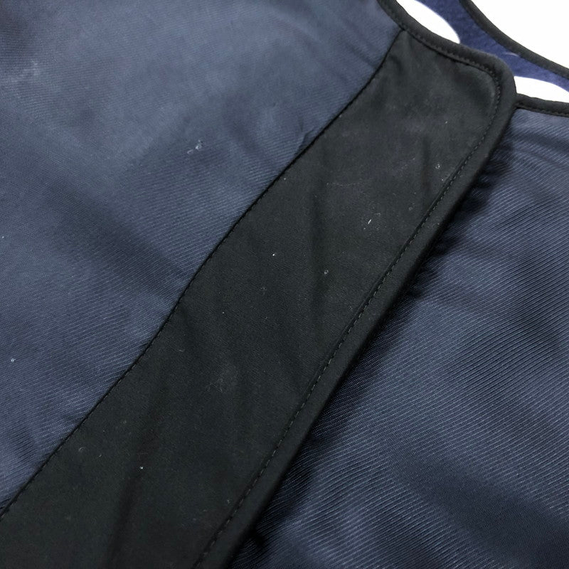 【中古品】【メンズ】 CHS18AMA06002 ノーカラー ナイロン ウール ロングコート アウター 169-231204-at-11-tei サイズ：34 カラー：ネイビー 万代Net店