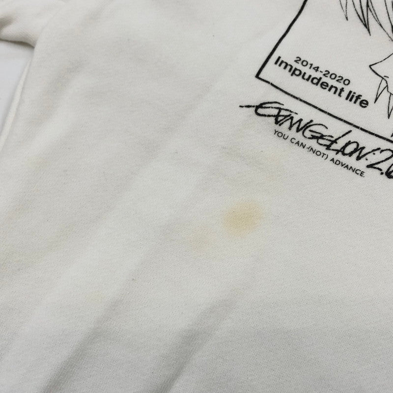 【中古品】【メンズ/レディース】 IMPUDENT LIFE インピュデントライフ × EVANGELION エヴァンゲリオン NOT SAD SWEAT PANTS ノットサッド スウェットパンツ 綾波レイ ボトムス 158-260311-hn-05-fur サイズ：XL カラー：ホワイト系 万代Net店