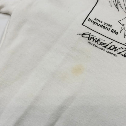 【中古品】【メンズ/レディース】 IMPUDENT LIFE インピュデントライフ × EVANGELION エヴァンゲリオン NOT SAD SWEAT PANTS ノットサッド スウェットパンツ 綾波レイ ボトムス 158-260311-hn-05-fur サイズ：XL カラー：ホワイト系 万代Net店