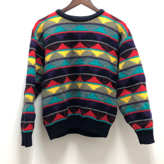 【中古品】【メンズ】 COOGI クージー 3D WOOL KNIT ニット セーター 90s 古着 "(fuz)" 146-250207-wy-3-tom サイズ：L カラー：マルチカラー 万代Net店