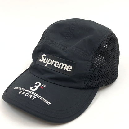 【中古品】【メンズ/レディース】 SUPREME シュプリーム MESH SIDE PANEL CAMP CAP メッシュサイドパネル キャンプキャップ 帽子 149-260823-hn-06-fur サイズ：ONE SIZE(58cm) カラー：ブラック 万代Net店