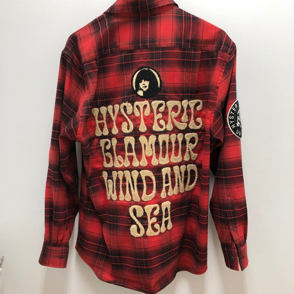 【中古品】【メンズ】 HYSTERIC GLAMOUR ヒステリックグラマー HYSTERIC GLAM×WIND AND SEA ネルシャツ 140-250223-SU-04-tomh 万代Net店