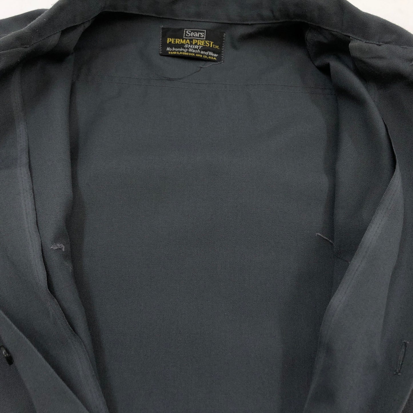 【ジャンク品】【メンズ】 sears シアーズ 70S ワークシャツ カジュアルシャツ 半袖 トップス 146-251105-hn-11-fur サイズ：表記なし カラー：グレー 万代Net店