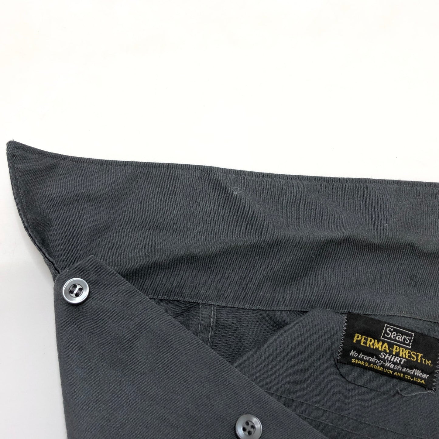 【ジャンク品】【メンズ】 sears シアーズ 70S ワークシャツ カジュアルシャツ 半袖 トップス 146-251105-hn-11-fur サイズ：表記なし カラー：グレー 万代Net店