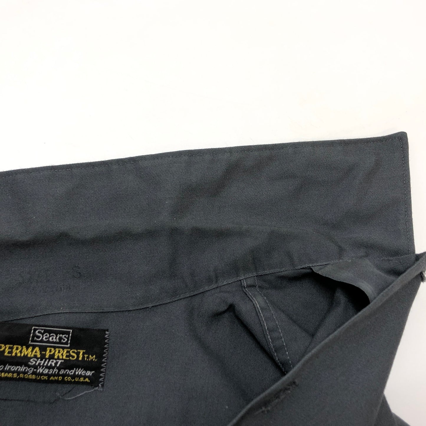 【ジャンク品】【メンズ】 sears シアーズ 70S ワークシャツ カジュアルシャツ 半袖 トップス 146-251105-hn-11-fur サイズ：表記なし カラー：グレー 万代Net店