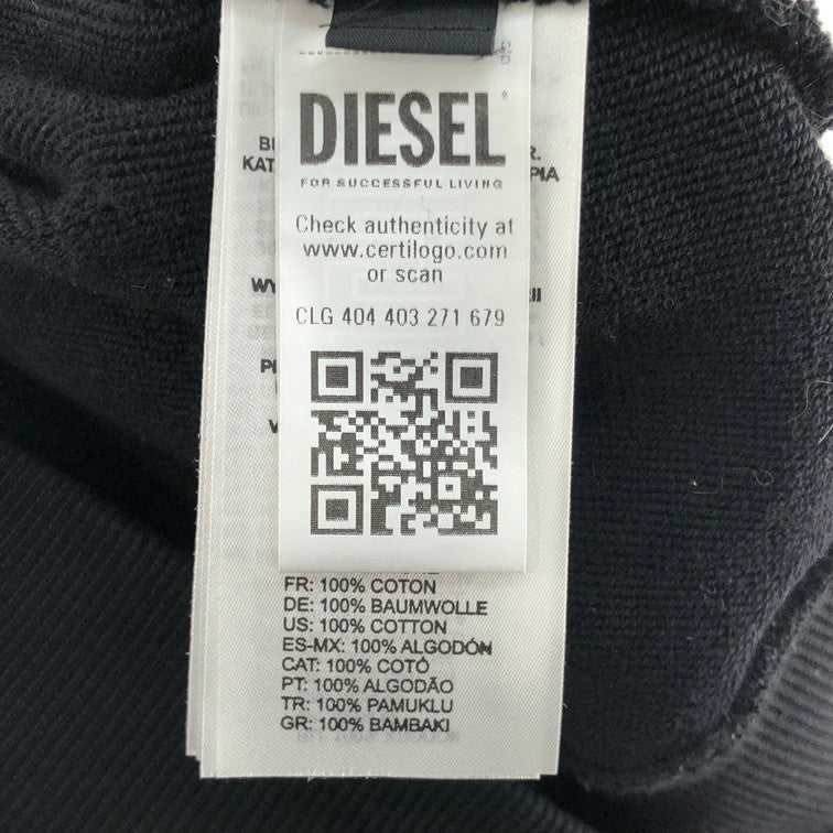【中古美品】【メンズ】 DIESEL ディーゼル メタルロゴ半袖スウェット 半袖 Tシャツ BLACK 黒 147-260121-SY-01-iwa サイズ：M カラー：BLACK 万代Net店