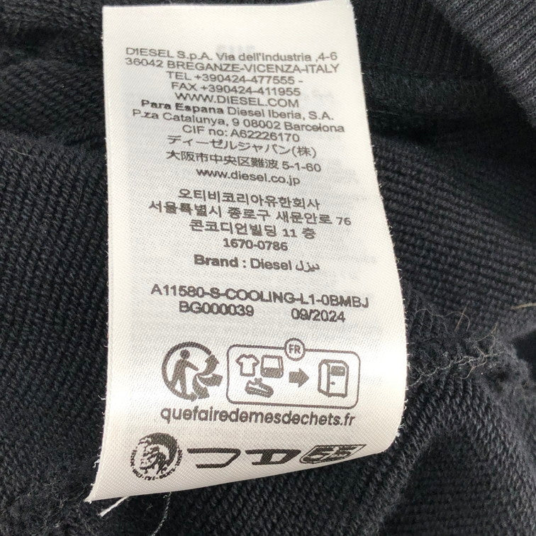【中古美品】【メンズ】 DIESEL ディーゼル メタルロゴ半袖スウェット 半袖 Tシャツ BLACK 黒 147-260121-SY-01-iwa サイズ：M カラー：BLACK 万代Net店