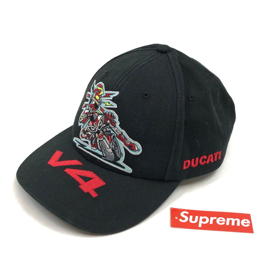 【中古品】【メンズ/レディース】 SUPREME シュプリーム × DUCATI ドゥカティ 24SS 6-PANEL CAP 6パネル キャップ ベースボールキャップ 帽子 149-260823-hn-09-fur サイズ：ONE SIZE(58cm) カラー：ブラック 万代Net店