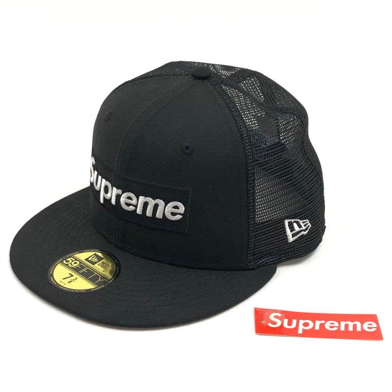 【中古品】【メンズ/レディース】 SUPREME シュプリーム × NEWERA ニューエラ 24SS BOX LOGO MESH CAP ボックスロゴ メッシュキャップ ベースボールキャップ 帽子 149-260824-hn-01-fur サイズ：7 3/8(58.7cm) カラー：ブラック 万代Net店