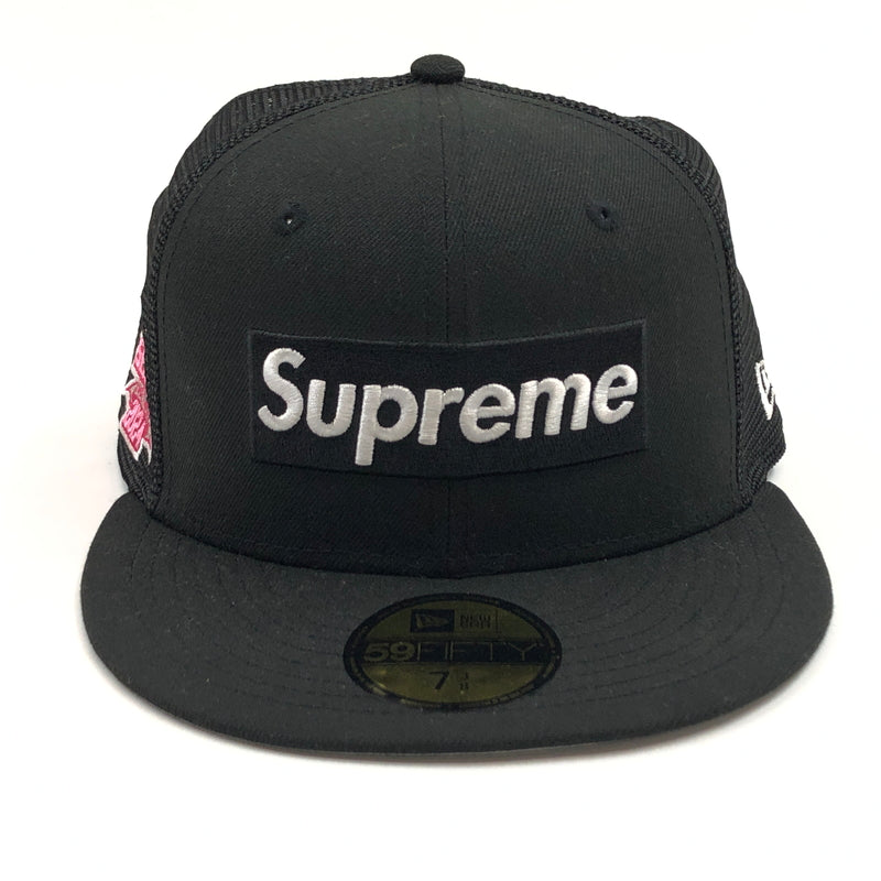 【中古品】【メンズ/レディース】 SUPREME シュプリーム × NEWERA ニューエラ 24SS BOX LOGO MESH CAP ボックスロゴ メッシュキャップ ベースボールキャップ 帽子 149-260824-hn-01-fur サイズ：7 3/8(58.7cm) カラー：ブラック 万代Net店