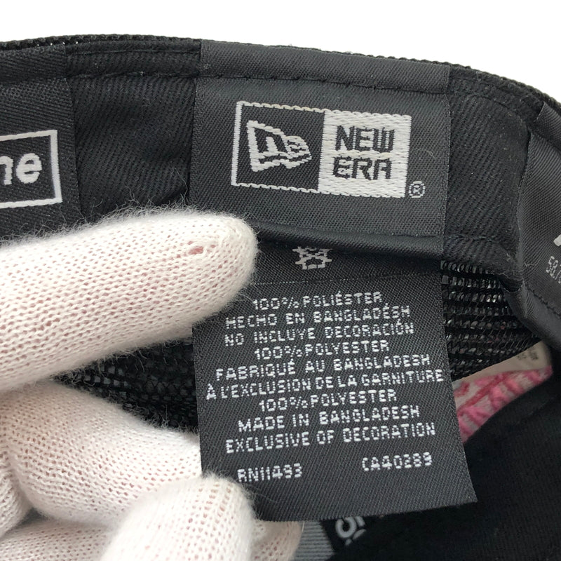 【中古品】【メンズ/レディース】 SUPREME シュプリーム × NEWERA ニューエラ 24SS BOX LOGO MESH CAP ボックスロゴ メッシュキャップ ベースボールキャップ 帽子 149-260824-hn-01-fur サイズ：7 3/8(58.7cm) カラー：ブラック 万代Net店