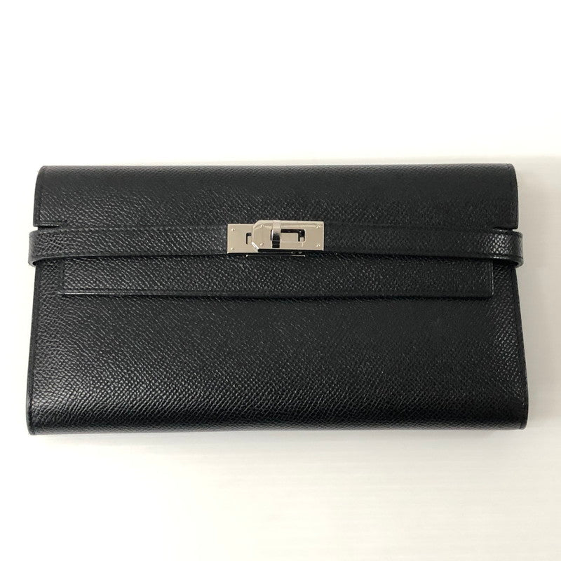 【中古品】【メンズ】 HERMES U刻印 ケリーウォレット ヴォーエプソン 財布 181-240715-rk-3-tei カラー：ブラック 万代Net店