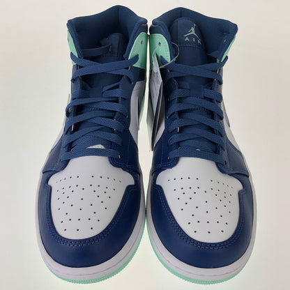 【中古美品】NIKE ナイキ 554724-413 AIR JORDAN 1 MID BLUE MINT 160-250217-SY-04-iwa サイズ：29.0 万代Net店