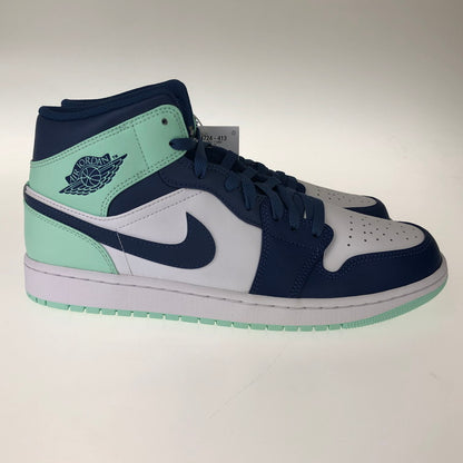 【中古美品】NIKE ナイキ 554724-413 AIR JORDAN 1 MID BLUE MINT 160-250217-SY-04-iwa サイズ：29.0 万代Net店