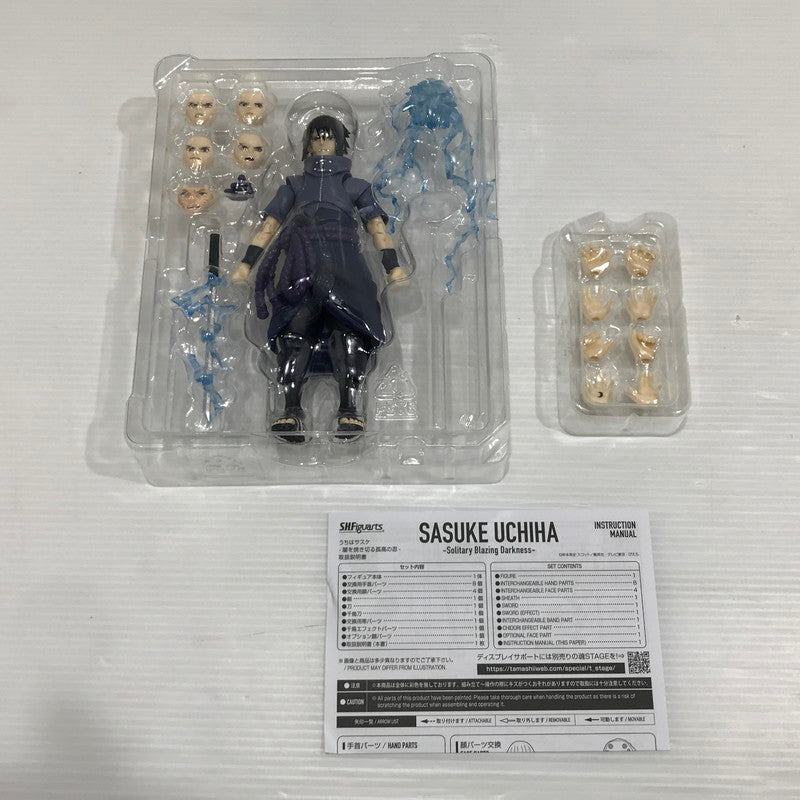 【中古品】 S.H.Figuarts NARUTO -ナルト- 疾風伝 うちはサスケ -闇を焼き切る孤高の忍- 開封済み 刀・鞘欠品 051-260824-ti-07-tag 万代Net店