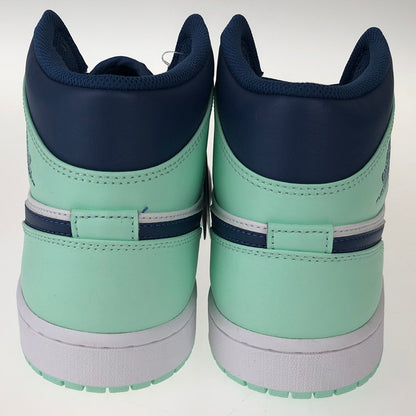 【中古美品】NIKE ナイキ 554724-413 AIR JORDAN 1 MID BLUE MINT 160-250217-SY-04-iwa サイズ：29.0 万代Net店