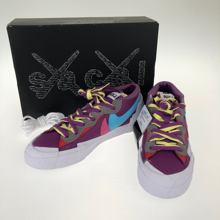 【中古美品】NIKE ナイキ KAWS × SACAI × NIKE DM7901-500 BLAZER LOW PURPLE DUSK 160-250217-SY-06-iwa サイズ：29.0 カラー：PURPLE系 万代Net店