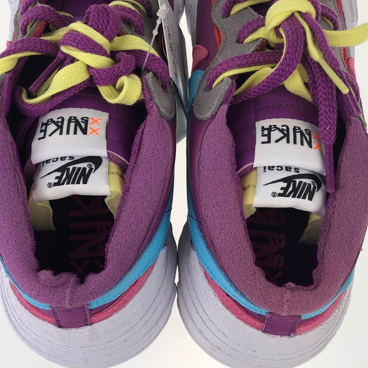 【中古美品】NIKE ナイキ KAWS × SACAI × NIKE DM7901-500 BLAZER LOW PURPLE DUSK 160-250217-SY-06-iwa サイズ：29.0 カラー：PURPLE系 万代Net店