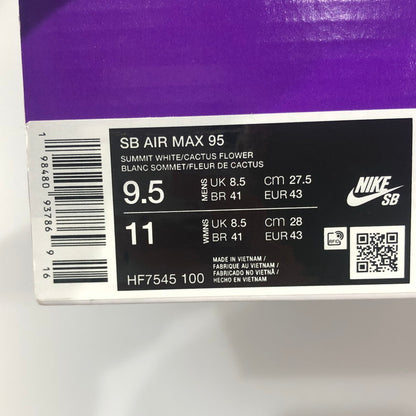 【未使用品】【メンズ】 NIKE ナイキ HF7545-100 SB AIR MAX 95 SUMMIT WHITE CACTUS FLOWER 160-260127-SY-01-iwa サイズ：27.5 万代Net店