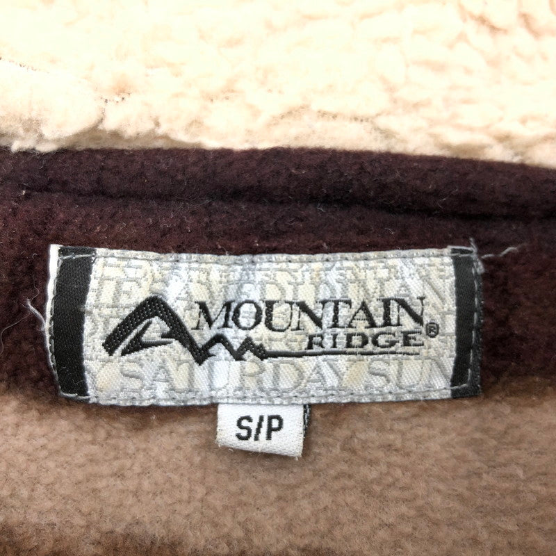 【現状渡し品】【メンズ】 MOUNTAIN RIDGE マウンテン リッジ ウルフジップパーカー フリース ジャケット アウター 146-251227-hn-02-fur サイズ：S/P カラー：ブラウン系 万代Net店