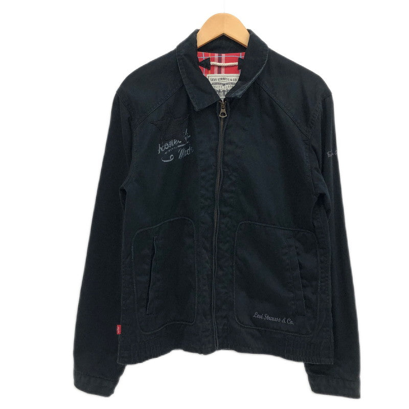 【中古品】【メンズ】 Levi's リーバイス デニムジャケット アウター 145-250228-hn-03-fur サイズ：L カラー：ブラック/レッド系 万代Net店