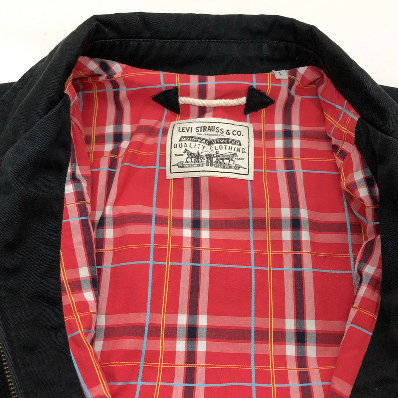 【中古品】【メンズ】 Levi's リーバイス デニムジャケット アウター 145-250228-hn-03-fur サイズ：L カラー：ブラック/レッド系 万代Net店