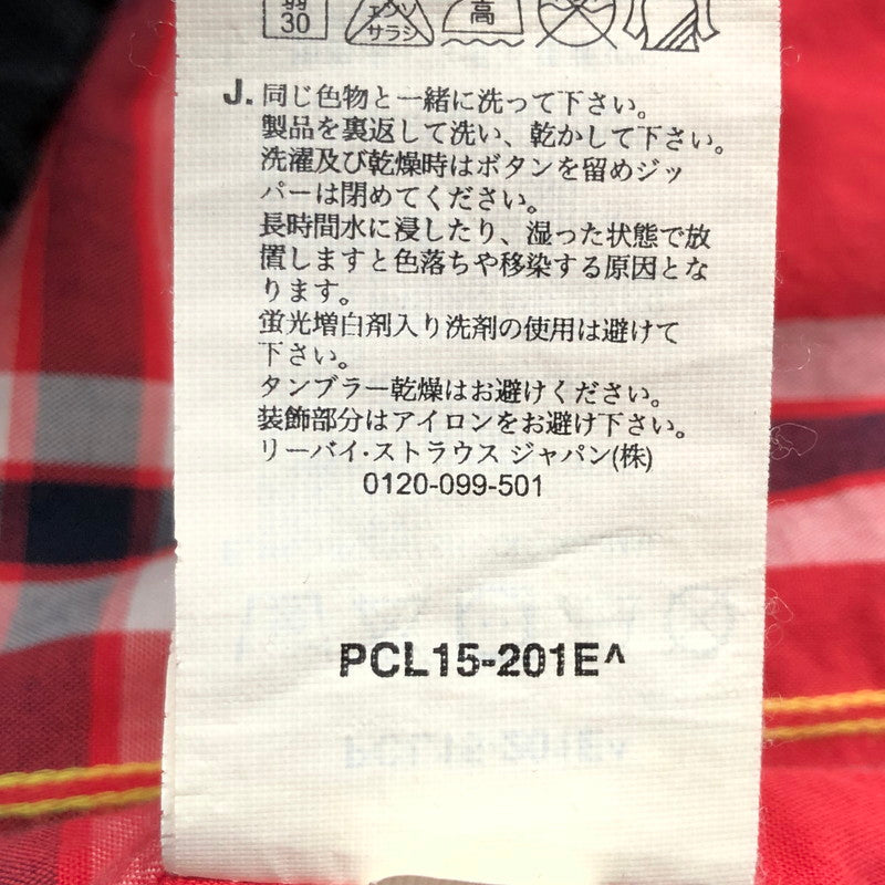 【中古品】【メンズ】 Levi's リーバイス デニムジャケット アウター 145-250228-hn-03-fur サイズ：L カラー：ブラック/レッド系 万代Net店