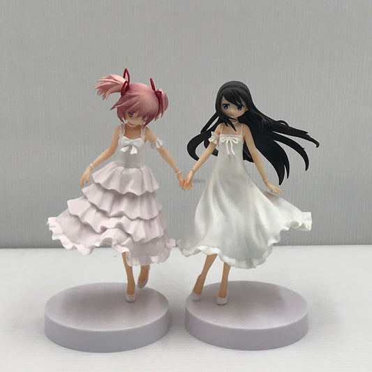 【現状渡し品】 劇場版 魔法少女まどか☆マギカ [前編]始まりの物語 SQフィギュア 白いワンピースver. 鹿目まどか 暁美ほむら 2種セット プライズ品 箱なし 現状品 汚れあり 054-260827-ti-09-tagh 万代Net店