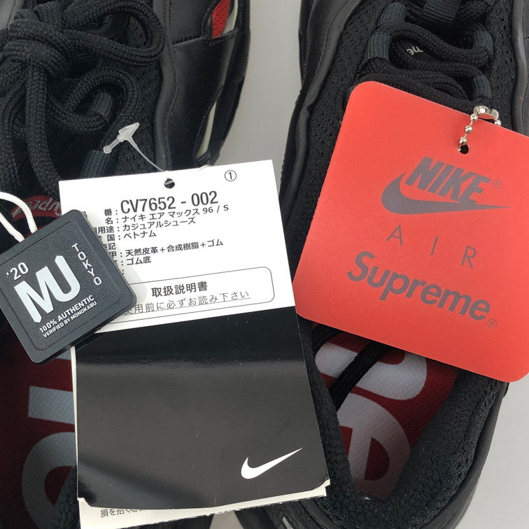 【未使用品】Supreme シュプリーム SUPREME×NIKE CV7652-002 AIR MAX 96 BLACK SPEED RED 160-260203-SY-07-iwa サイズ：29.0 万代Net店
