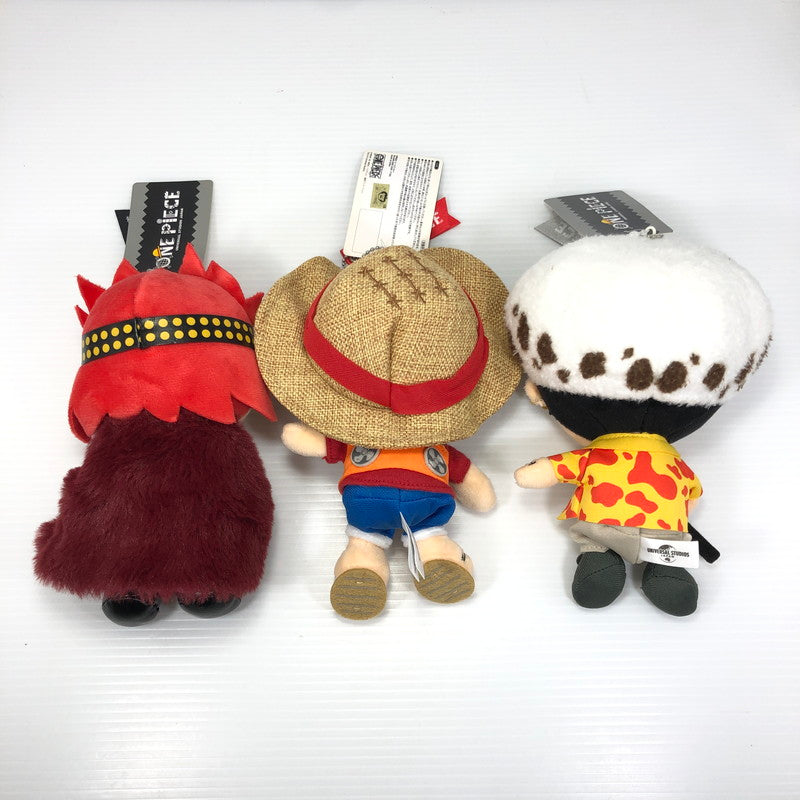 【中古美品】 ワンピース マスコットキーチェーン ルフィ キッド ロー 3体セット USJ限定 タグ付き本体のみ 毛羽立ちあり 047-260710-ti-11-tag 万代Net店