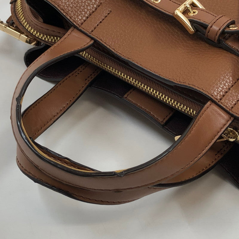 【現状渡し品】【レディース】 Michael Kors マイケルコース EMILIA 35F0GU5S5T エミリア サッチェルスモール 2Wayバッグ ショルダーバッグ ハンドバッグ カバン 188-260314-hn-04-fur カラー：ブラウン 万代Net店