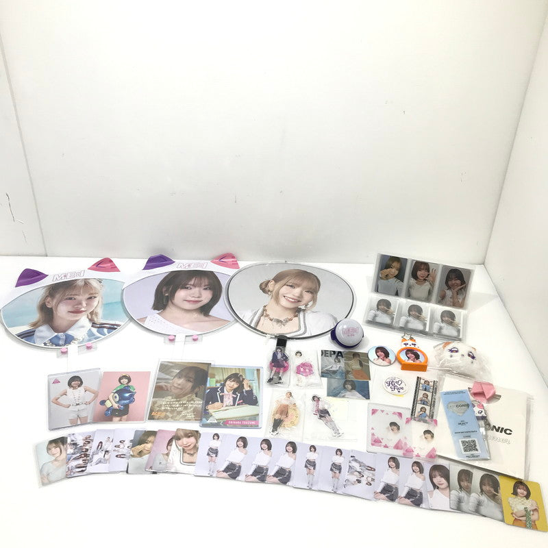 【中古品】 ME:I　海老原鼓 グッズセット うちわ/アクリルスタンド/缶バッジ/トレカ/写真等 087-260409-yk-02-tag 万代Net店