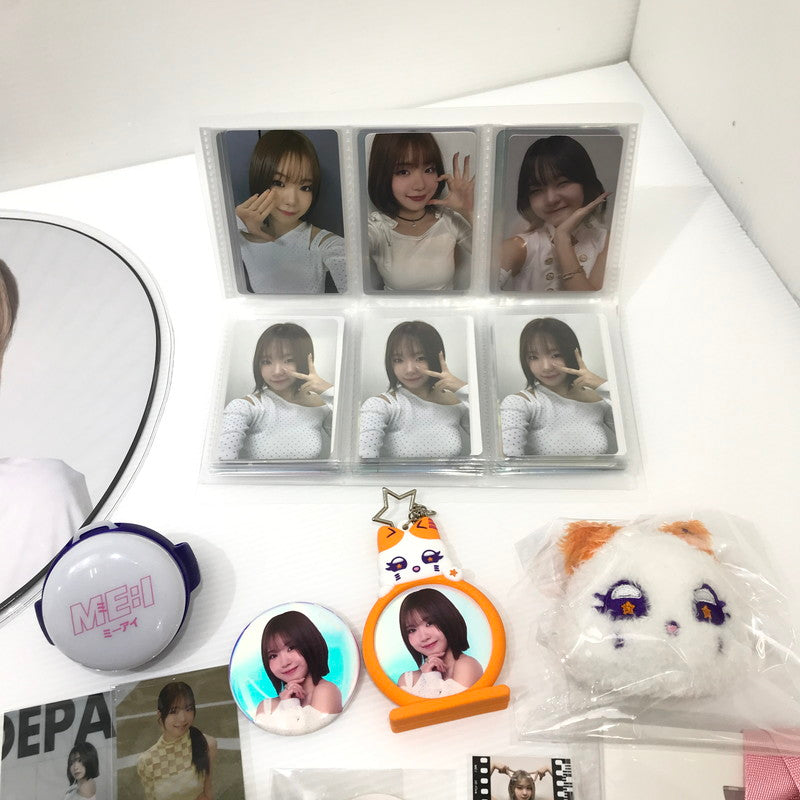 【中古品】 ME:I　海老原鼓 グッズセット うちわ/アクリルスタンド/缶バッジ/トレカ/写真等 087-260409-yk-02-tag 万代Net店
