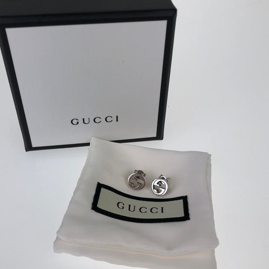 【中古品】GUCCI グッチ インターロッキングG シルバーピアス AG925 182-250220-SY-02-iwa カラー：シルバー 万代Net店