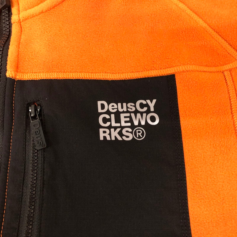 【中古美品】【メンズ】  デウスエクスマキナ DEUS CYCLEWORKS FLEECE ZIP ジップ フリース ジャケット トップス 141-240828-rk-2-tei サイズ：L カラー：オレンジ 万代Net店