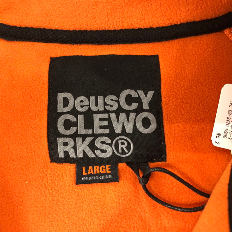 【中古美品】【メンズ】  デウスエクスマキナ DEUS CYCLEWORKS FLEECE ZIP ジップ フリース ジャケット トップス 141-240828-rk-2-tei サイズ：L カラー：オレンジ 万代Net店