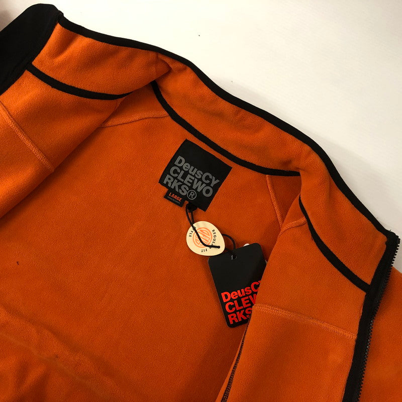 【中古美品】【メンズ】  デウスエクスマキナ DEUS CYCLEWORKS FLEECE ZIP ジップ フリース ジャケット トップス 141-240828-rk-2-tei サイズ：L カラー：オレンジ 万代Net店