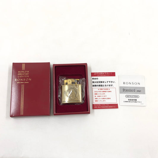 【中古美品】【メンズ/レディース】 RONSON ロンソン STANDARD LIGHTER スタンダード ライター 小物 206-260315-hn-02-fur カラー：ゴールド 万代Net店