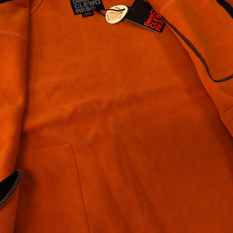 【中古美品】【メンズ】  デウスエクスマキナ DEUS CYCLEWORKS FLEECE ZIP ジップ フリース ジャケット トップス 141-240828-rk-2-tei サイズ：L カラー：オレンジ 万代Net店