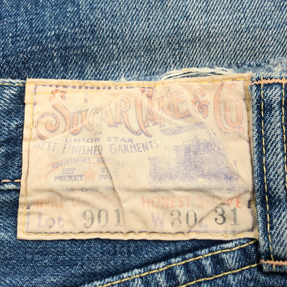 【現状渡し品】【メンズ】 SUGAR CANE シュガーケーン BUTTON FLY LONE STAR DENIM PANTS LOT 901 ボタンフライ ロンスター デニムパンツ ボトムス 156-260613-hn-06-fur サイズ：30×31 カラー：インディゴ 万代Net店