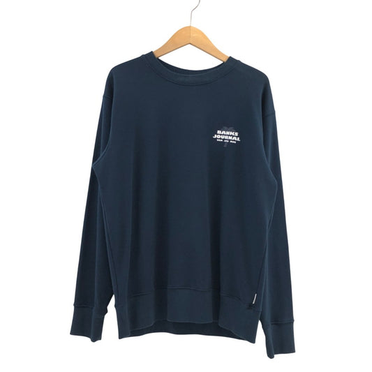 【中古品】【メンズ】 BANKS JOURNAL バンクスジャーナル FEATURETTE-GRAPHIC CREW フィーチャレットグラフィック クルーネック スウェット トレーナー 長袖 トップス 150-251228-hn-05-fur サイズ：L カラー：ダーティデニム 万代Net店