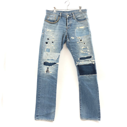 【中古品】【メンズ】 HYSTERIC GLAMOUR ヒステリックグラマー KINKY DAMAGE DENIM PANTS 02231AP08 ダメージ デニムパンツ リペア加工 ボトムス 151-260613-hn-08-fur サイズ：30 カラー：インディゴ 万代Net店