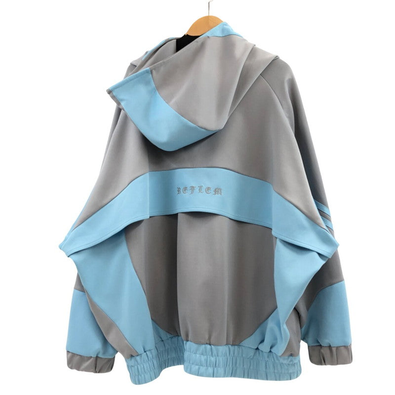 【中古品】【メンズ/レディース】 REFLEM レフレム 4025400800 BIGアーチ切替ハイネック ジャージ パーカー トップス 147-260315-hn-04-fur サイズ：Free カラー：グレー/ブルー系 万代Net店