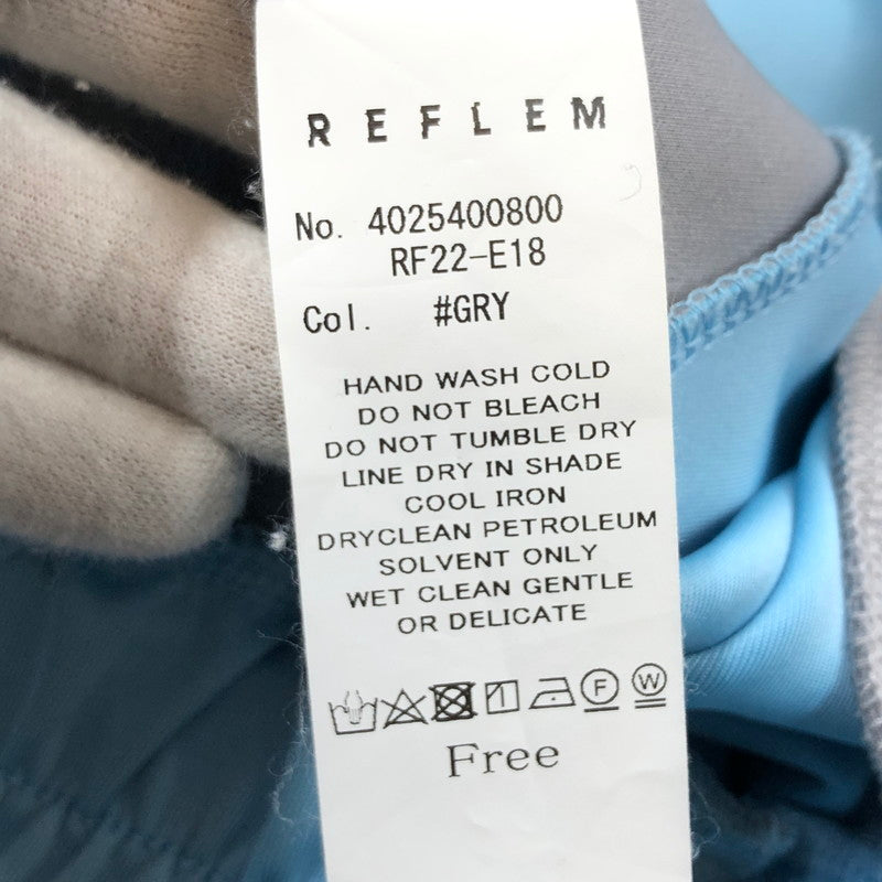 【中古品】【メンズ/レディース】 REFLEM レフレム 4025400800 BIGアーチ切替ハイネック ジャージ パーカー トップス 147-260315-hn-04-fur サイズ：Free カラー：グレー/ブルー系 万代Net店