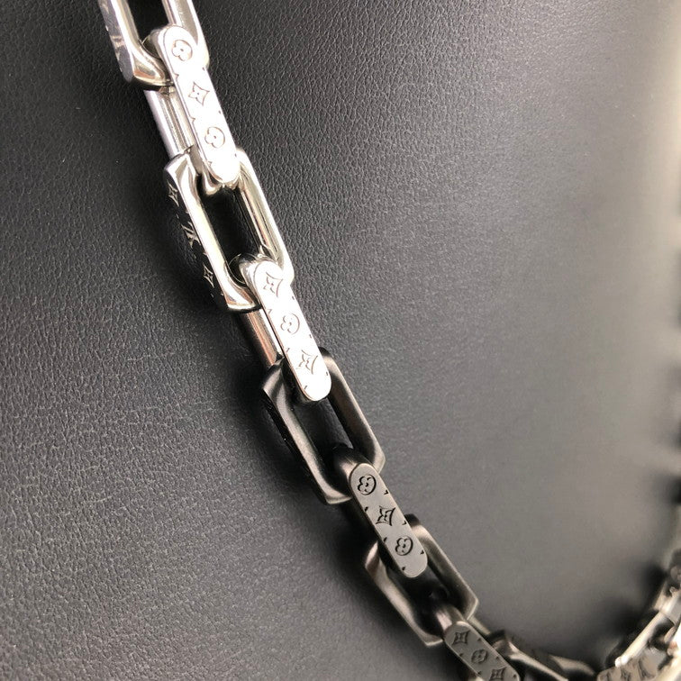 【中古品】LOUIS VUITTON ルイ・ヴィトン M00677 MONOGRAM CHAIN NECKLACE ルイヴィトン ネックレス チェーンネックレス 182-250221-SY-01-iwa カラー：SILVER BLACK 万代Net店