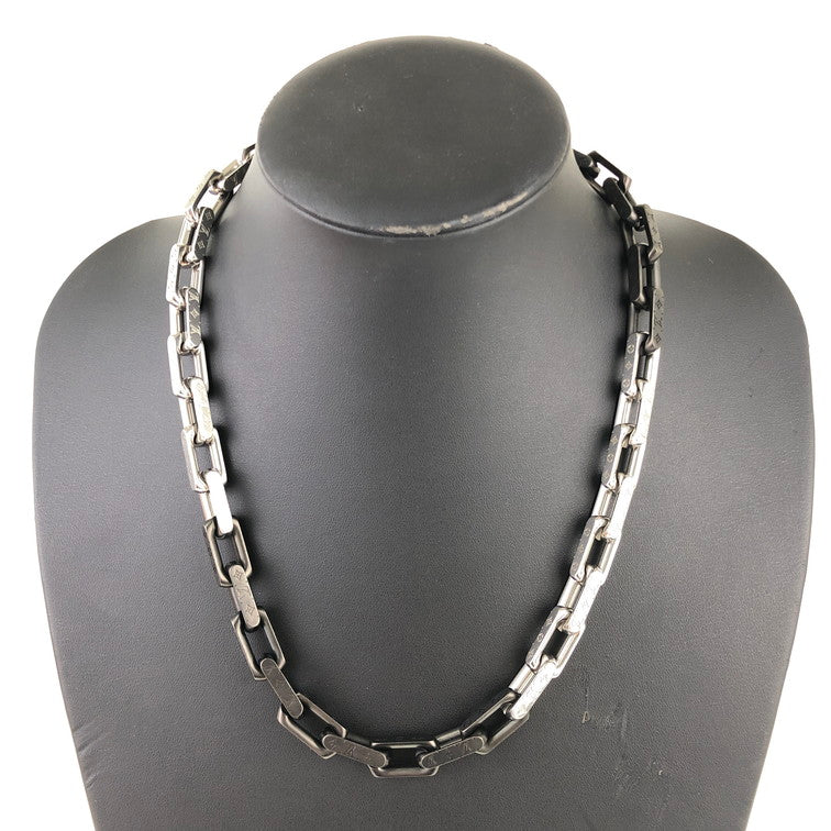 【中古品】LOUIS VUITTON ルイ・ヴィトン M00677 MONOGRAM CHAIN NECKLACE ルイヴィトン ネックレス チェーンネックレス 182-250221-SY-01-iwa カラー：SILVER BLACK 万代Net店