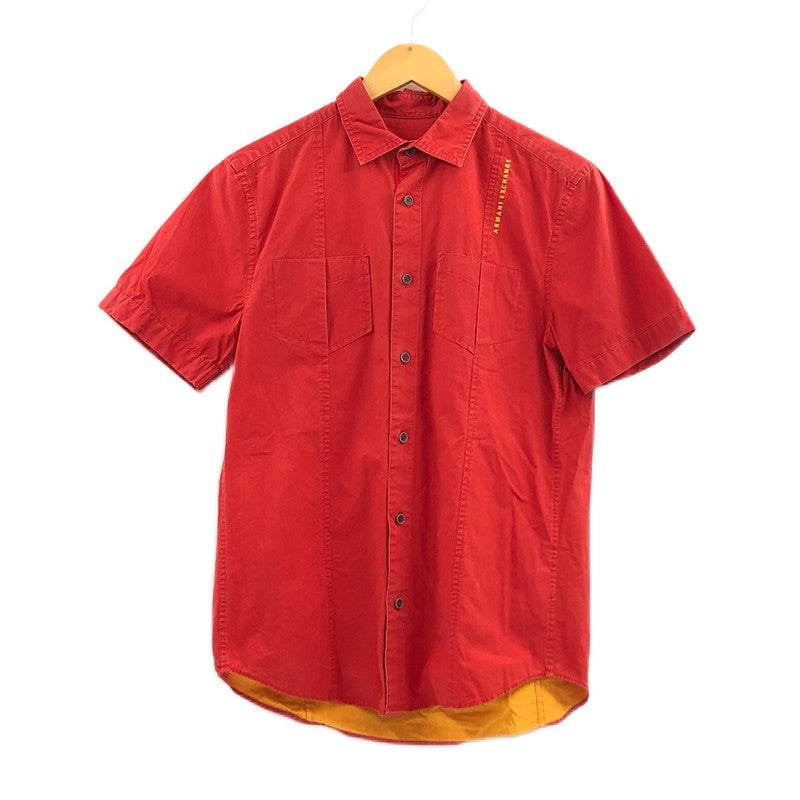 【ジャンク品】【メンズ】 ARMANI EXCHANGE アルマーニエクスチェンジ カジュアルシャツ 半袖 トップス 141-251106-hn-09-fur サイズ：S カラー：レッド系 万代Net店
