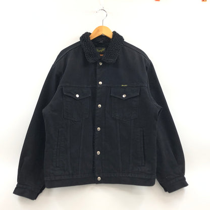 【中古品】【メンズ】 WACKO MARIA ワコマリア × WRANGLER ラングラー TRUCKER JACKET WS9366 トラッカージャケット ボア デニム アウター 142-260827-hn-01-fur サイズ：L カラー：ブラック 万代Net店