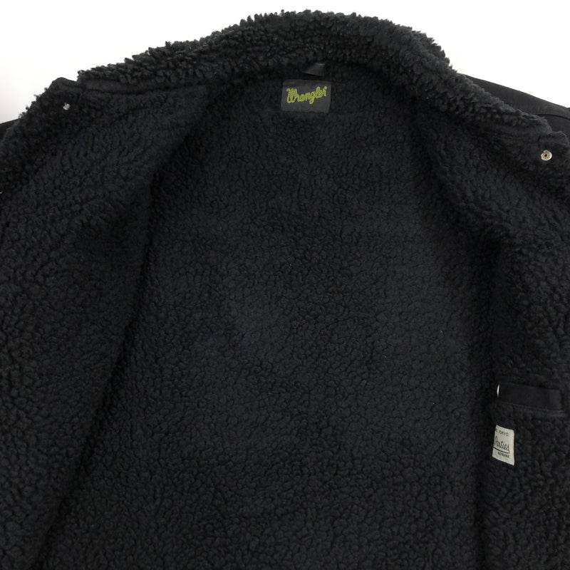【中古品】【メンズ】 WACKO MARIA ワコマリア × WRANGLER ラングラー TRUCKER JACKET WS9366 トラッカージャケット ボア デニム アウター 142-260827-hn-01-fur サイズ：L カラー：ブラック 万代Net店